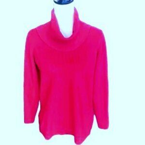 Calvin Klein Red Long Sleeve Cowl Neck Pullover Sweater - Size M